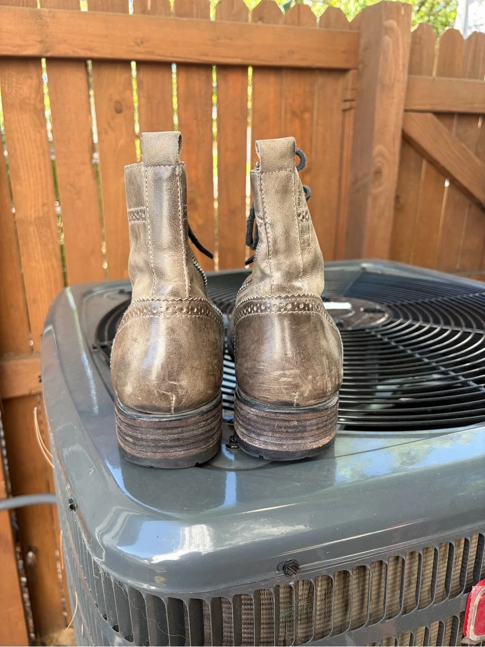 freebird Men's Distressed Gray Leather Chukka Lace-Up Boots